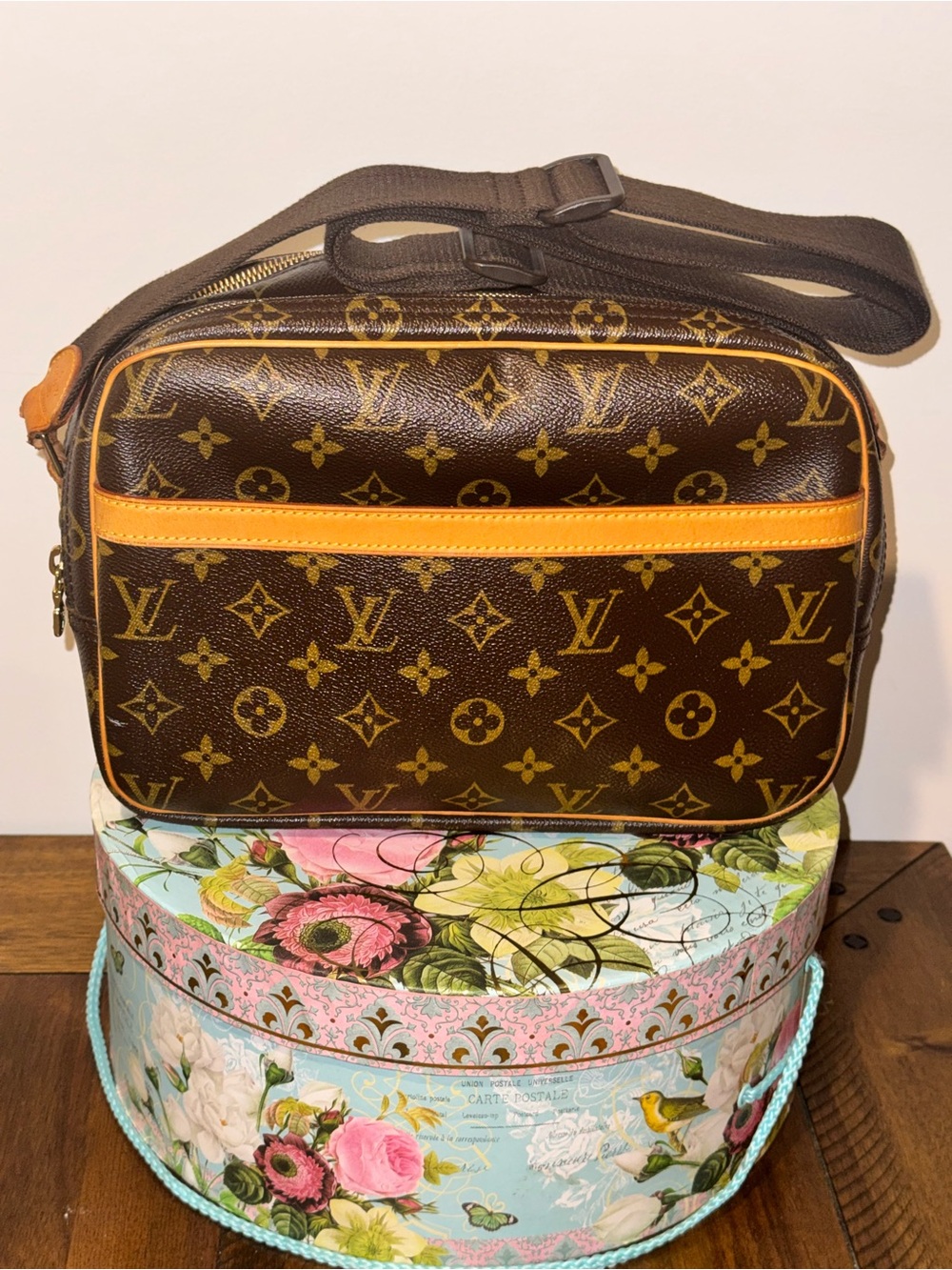 Louis Vuitton Reporter Brown Monogram Canvas Bag